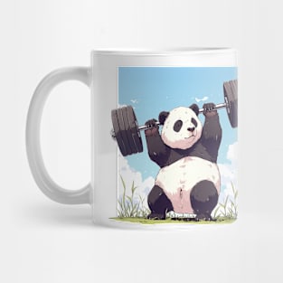 panda lifting weight Mug